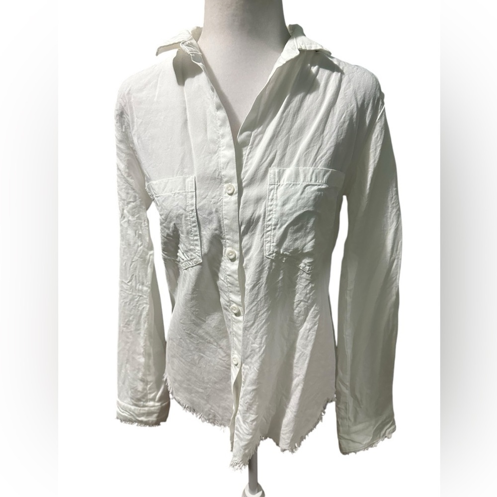 Cloth & Stone Women's White Button-Up Shirt size XS